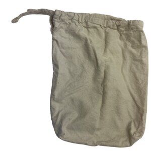 Cotton Drawstring Storage Bag Beige 12" X 13" Reusable Eco-Friendly Laundry Pouc